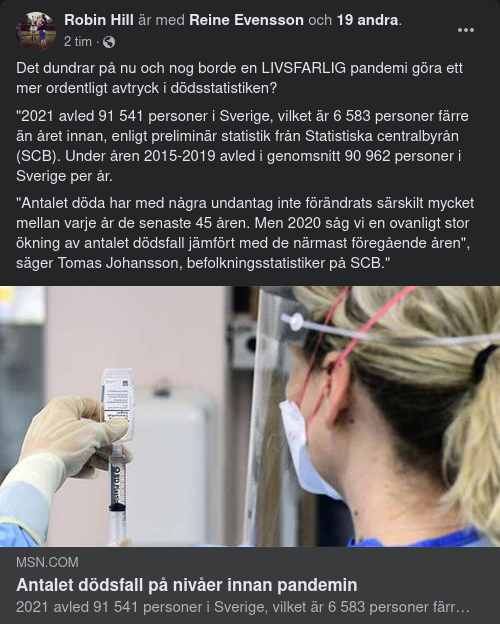 Pandemin & Dödsstatistiken