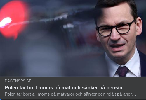 Polen Tar Bort & Minskar Moms