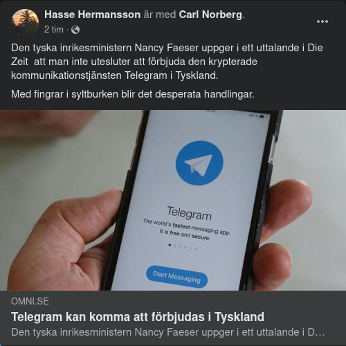Tyskt Telegramförbud?