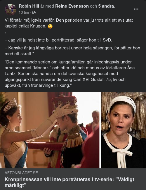 Porträtteringsovillig Kronprinsessa