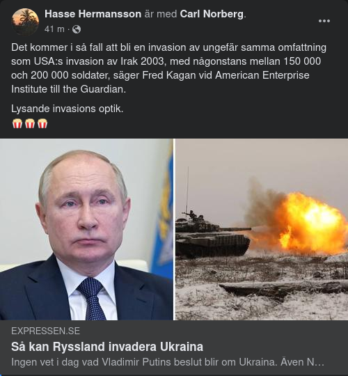 Tänkbara Ryska Invasionsscenarion I Expressen