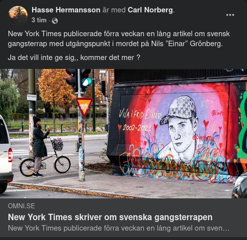 Svensk Gangsterrap I NYT