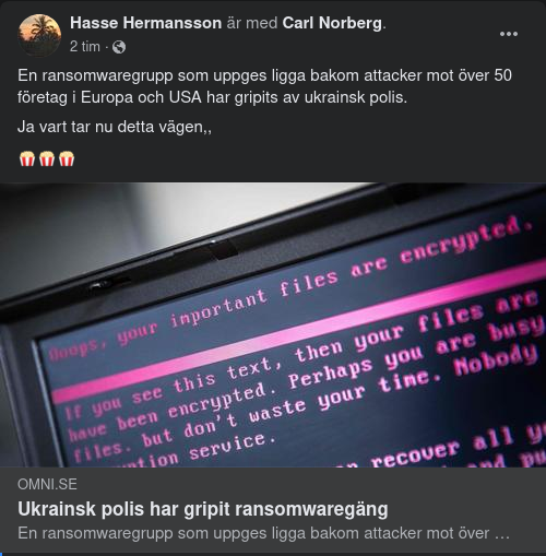 Ransomwaregäng Gripet I Ukraina