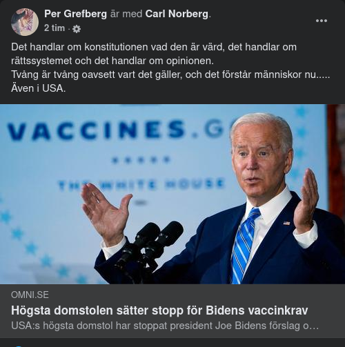 HD Stoppar Bidens Vaxxkrav