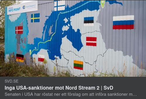 USA Sanktionerar Inte Mot Nord Stream 2