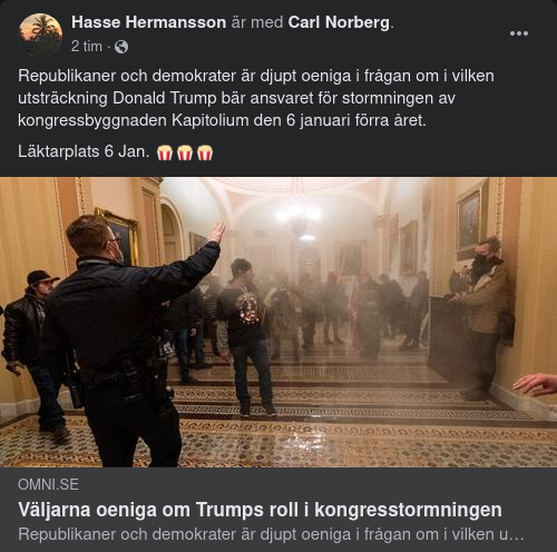Oenigt Om Trump & Kongresstormningen
