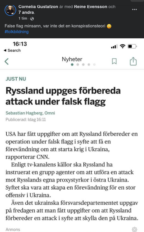 Konspiratorisk False Flag Förberedelse