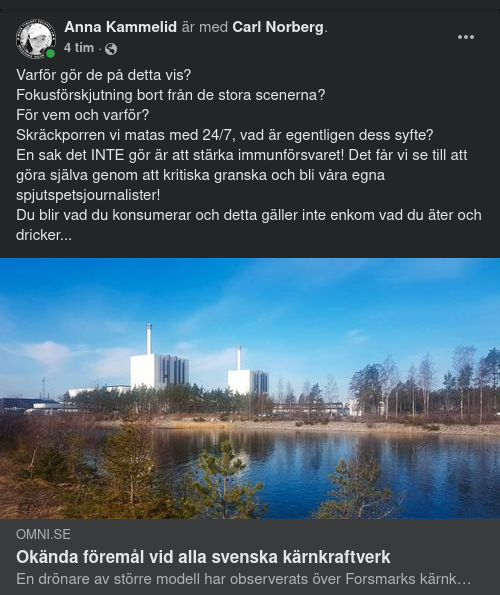 Okänd Drönare Över Forsmark