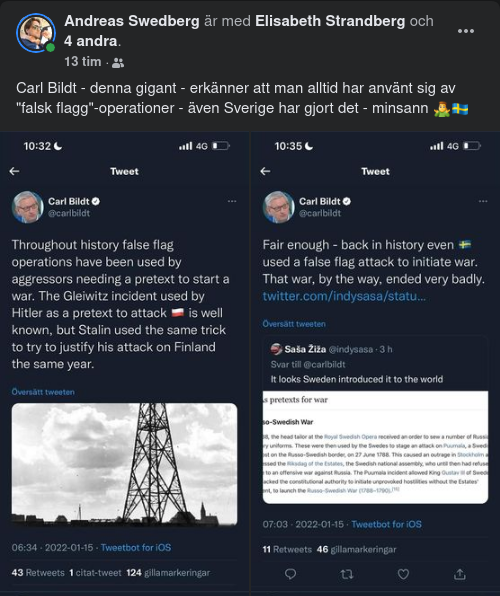 Bildt & Gammal Svensk False Flag
