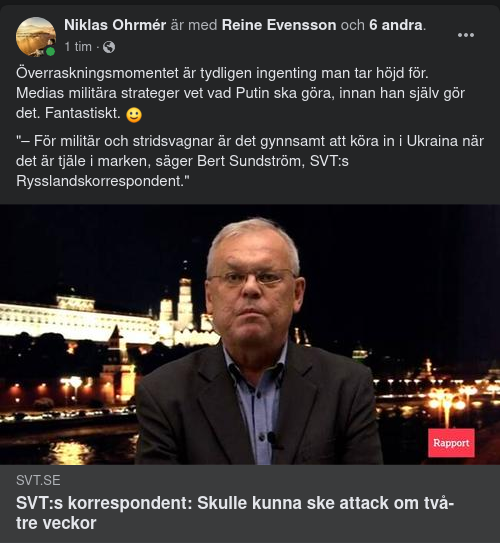 Getostbert Militäranalyserar I SVT