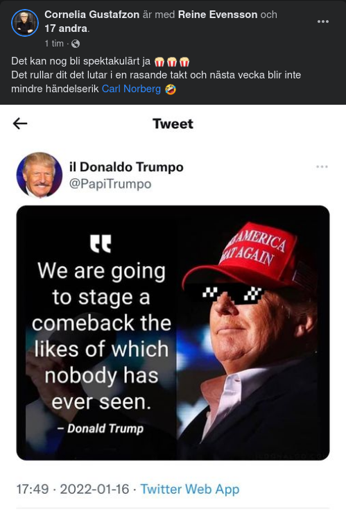 Comebackiscensättande Trump