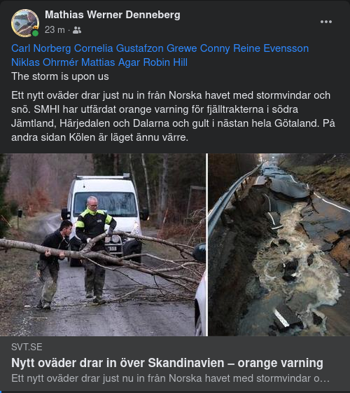 Nytt SMHI-Färgat Oväder