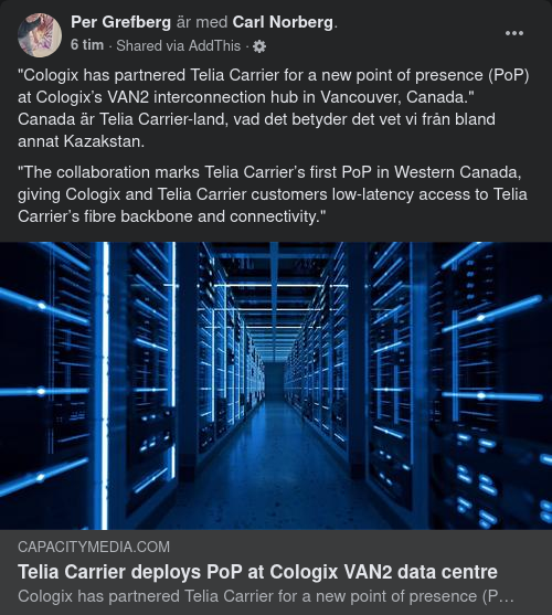 Telia Carrier I Kanada