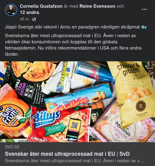 Ultraprocessätande Befolkning