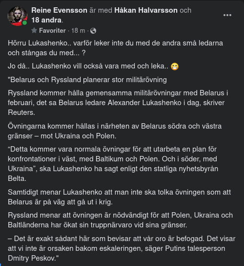 Ryssland & Belarus I Februariövning