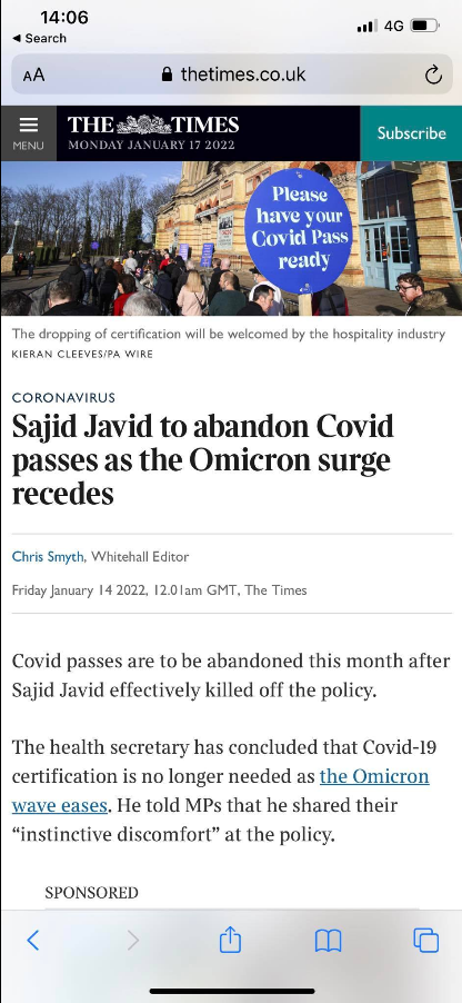 Britterna Överger Covidiotipass