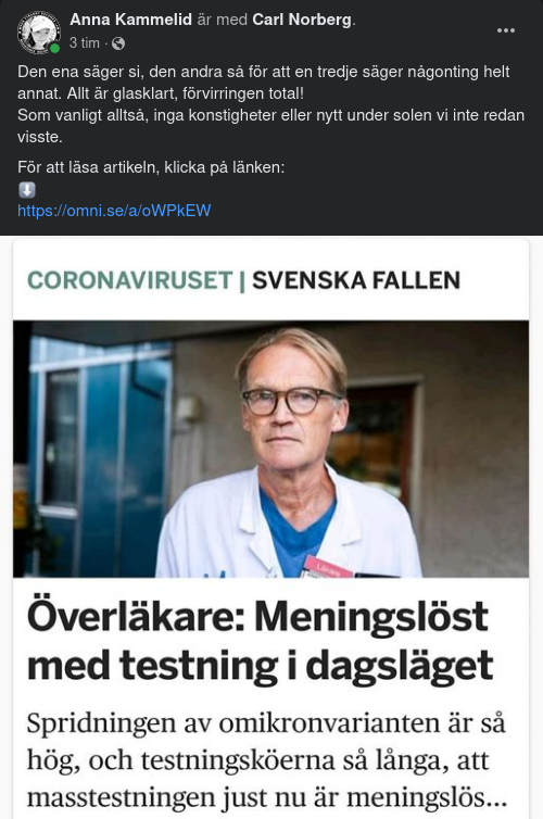 Överläkare: Meningslös Masstestning