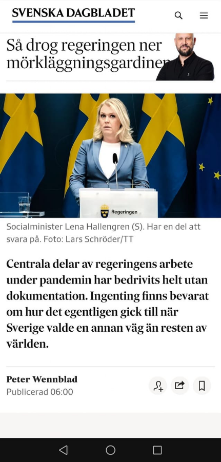 Centralt & Odokumenterat Regeringspandemiarbete