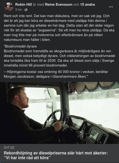 Dieselprisdrabbade Åkare