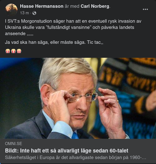 Allvarligt Läge, Fullständigt Vansinne & Bildt