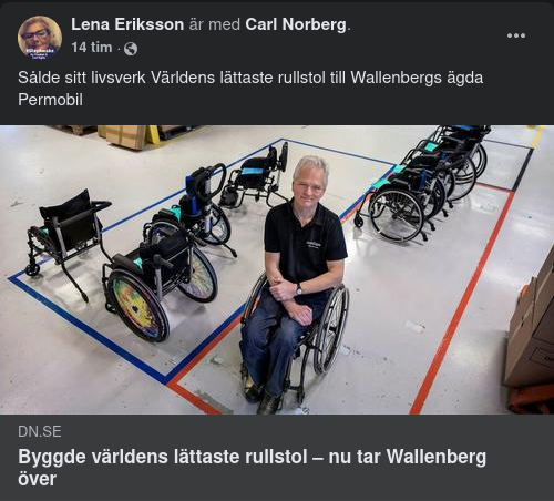 Wallenberg Tar Över Rullstolsbyggande