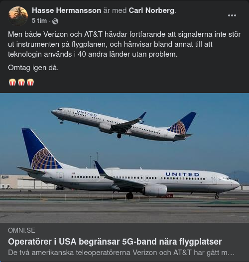 Begränsade 5G-Band Nära Flygplatser I USA