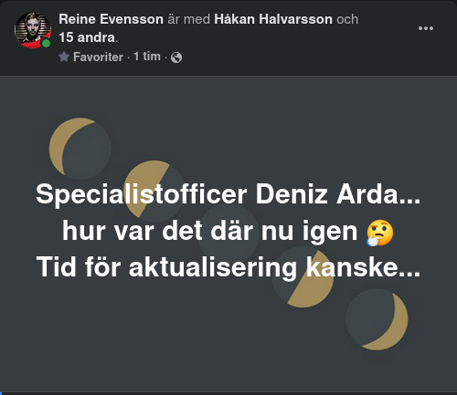 Hur Var Det Med Deniz Arda...