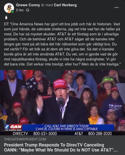 Trump, OAN & AT&T