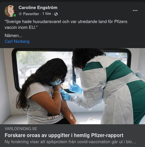 Svenskt Huvudansvar För Pfizers Vaxx I EU