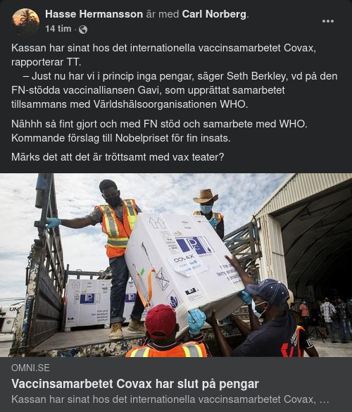 Pengalöst Internationellt Vaxxsamarbete