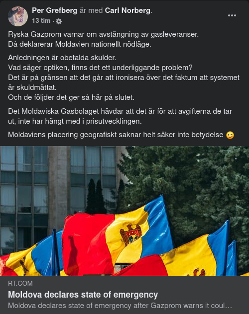 Energiskt Nödläge I Moldavien