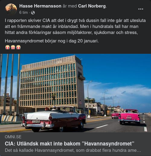 Havannasyndrom Utan Utländsk Makt