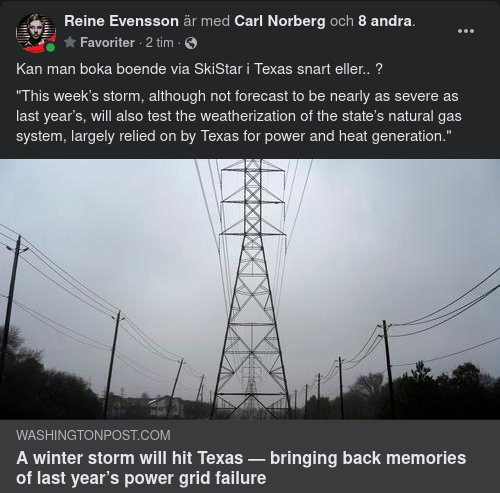 Kommande Vinterstorm Till Texas