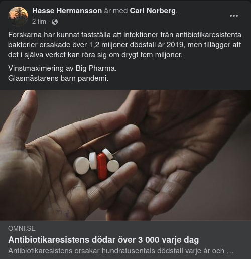 Dagligt Dödlig Antibiotikaresistens