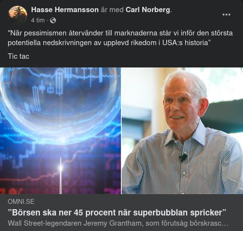 Upplevd Rikedom & Börsjustering