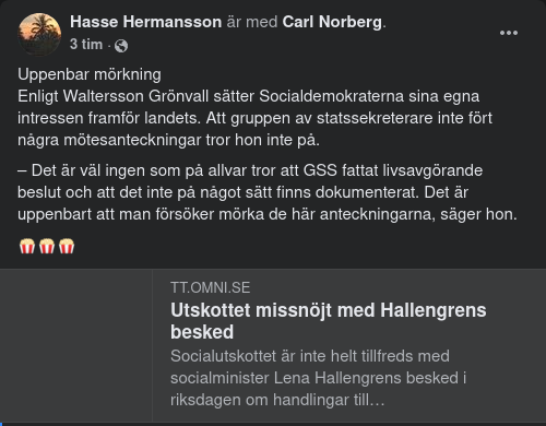 Utskottsmissnöje Med Hallengren