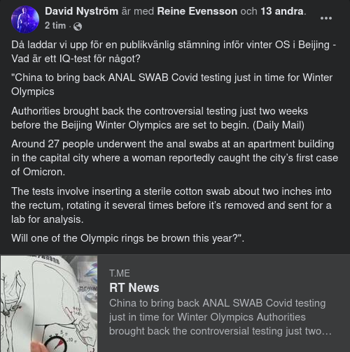 Välkomnande Analsvabb Inför OS