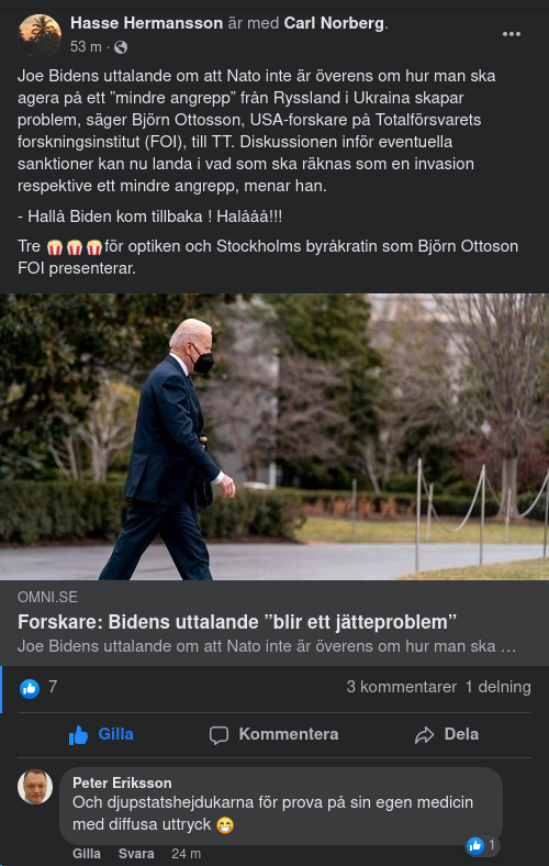 Djupt Problematiskt Biden-Uttalande