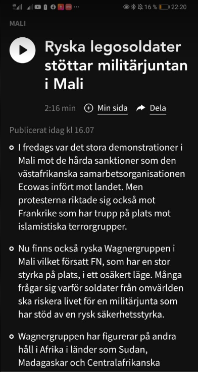 Ryssar Även I Mali