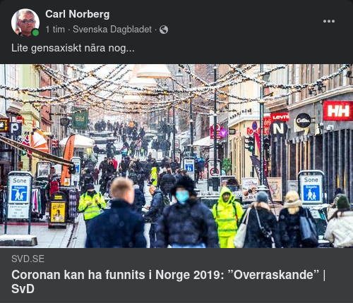 Berättelseförändrande Norskt Coronafynd