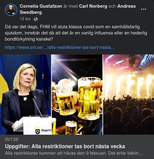 Total Restriktionsborttagning Nästa Vecka
