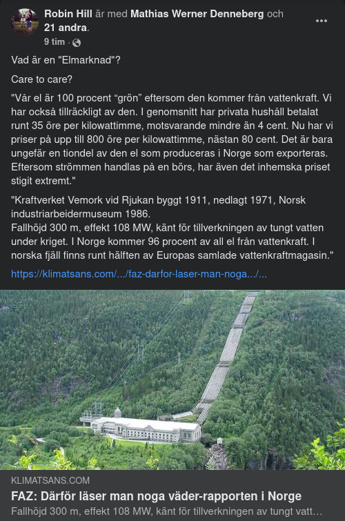 Elmarknad & Norsk Vattenkraft