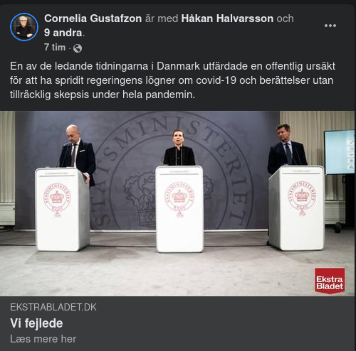 Covidiotiursäktande Dansk Media