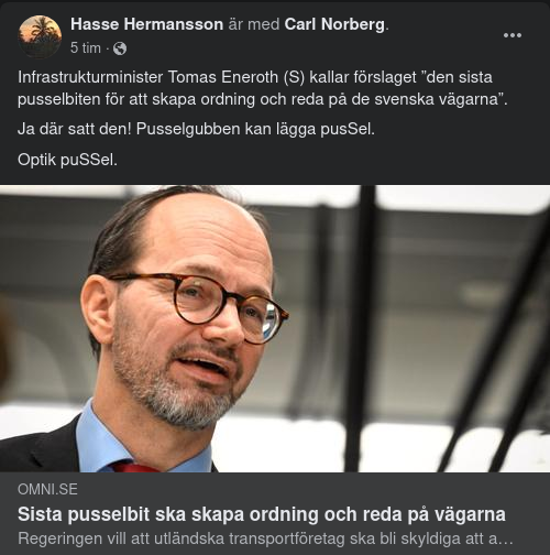Pusslande Infrastrukturminister