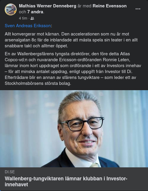 Lämnande Wallenbergsdirektör