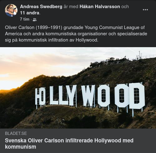 Oliver Carlsson & Hollywood