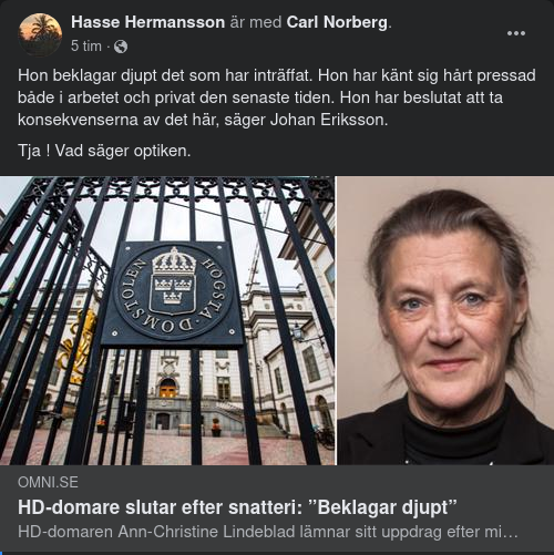 Snattande HD-Domare Beklagar Djupt & Slutar