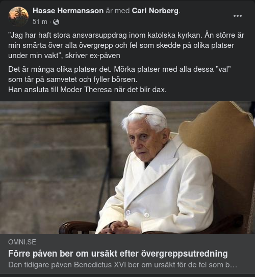 Ursäktande Ex-Påve