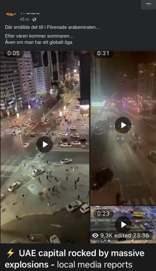 Smäll I Förenade Arabemiraten