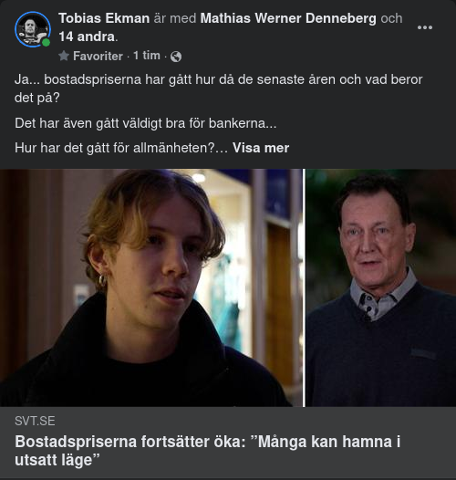 Fortsatt Bostadsprisökning